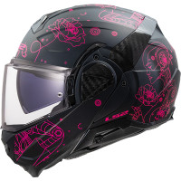 LS2 Advant II - Sophia Matt Black / Pink