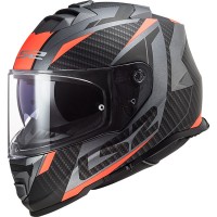 LS2 Storm II 22.06 - Racer Matt Titanium / Fluo Orange