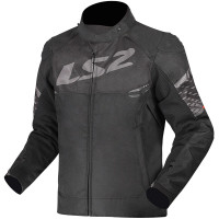 LS2 Apex Textile Jacket - Black / Dark Grey