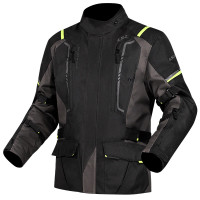 LS2 Narvik Textile Jacket - Grey / Black / Hi Viz Yellow