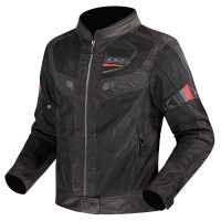 LS2 Ladies Garda Air Mesh Textile Jacket - Black / Red