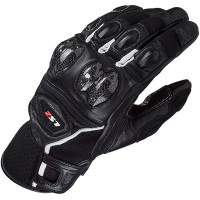 LS2 Spark 2 Leather Gloves - Black / White