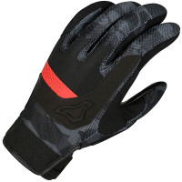 Macna Congra Leather Gloves - Black / Grey Camo / Red