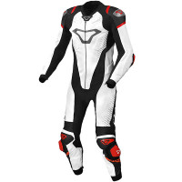 Macna Tronniq One Piece Leather Suit - White / Black / Red