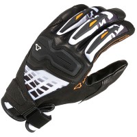 Macna Haros Leather Gloves - Black / White / Orange