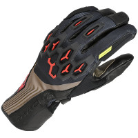 Macna Brawler RTX Textile Gloves - Taupe / Red / Black