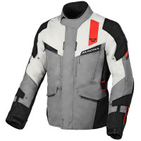 Macna Zastro Textile Jacket - Grey / Black / Red