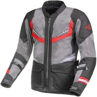 Macna Aerocon Textile Jacket - Black / Dark Grey / Red