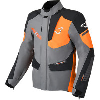 Macna Synchrone Textile Jacket - Grey / Orange / Black