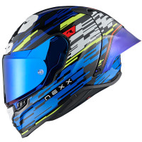 Nexx X.R3R Carbon - Glitch Racer Blue / Neon