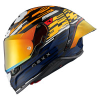 Nexx X.R3R Carbon - Glitch Racer Orange / Blue