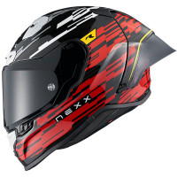 Nexx X.R3R Carbon - Glitch Racer Red / White