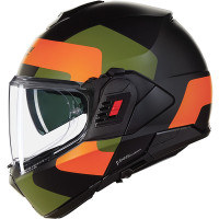 Nolan N120-1 Omocromo - Black / Orange / Green