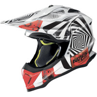 Nolan N53 MX - Riddler Metal White / Black / Red