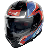 Nolan N80-8 N-Com - Rumble Metal Black / White / Blue / Red