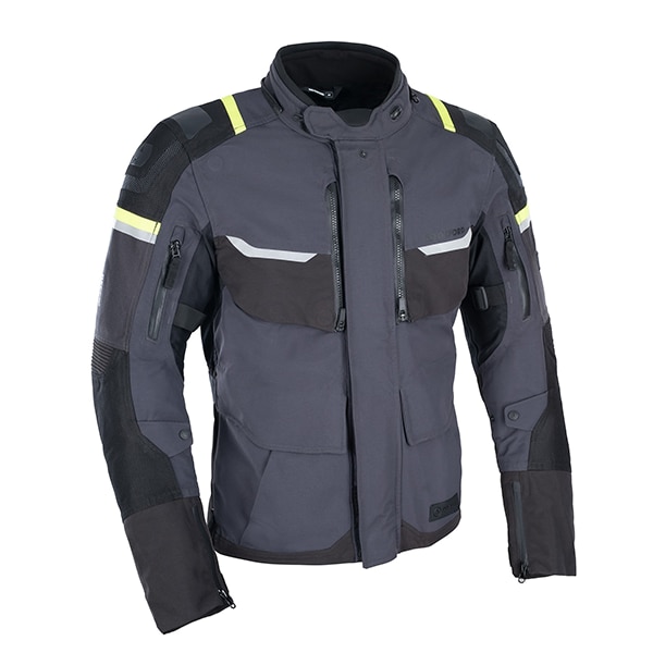 Oxford Stormland D2D waterproof Textile Jacket - Black / Grey / Fluo