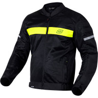 Ozone Street Dart Textile Jacket - Black / Fluo Yellow