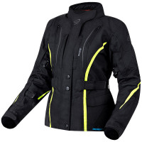 Ozone Tour Sahara Ladies Textile Jacket - Black / Fluo Yellow