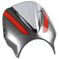 Pyramid Fly Screen Silver Ice/ Diablo Red - Triumph Trident 660 (21>)