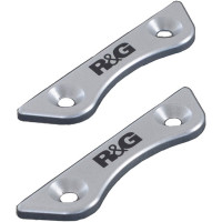 R&G Racing Silver Rear Footrest Plate (Pair) - Kawasaki Z900