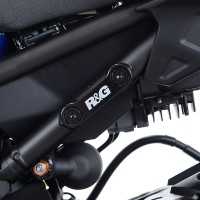 R&G Racing Black Rear Footrest Plate (Pair) - Yamaha MT-10