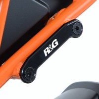 R&G Racing Black Rear Footrest Plate (Pair) - KTM 125 / 390 RC