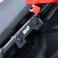 R&G Racing Black Rear Footrest Plate (LHS) - Honda CB500 F / CBR300 R / CBR500 R