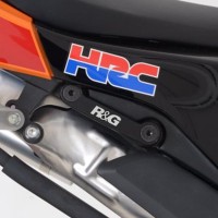 R&G Racing Black Rear Footrest Plate (Pair) - Honda CBR600 RR