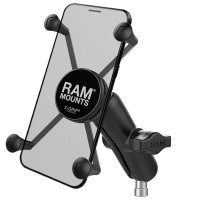 RAM Mounts X-Grip Phone Mount with Motorcycle Handlebar Clamp Base