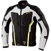 Rebelhorn Borg Textile Jacket - Black / Grey / Flo Yellow