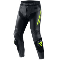 Rebelhorn Fighter Leather Trousers - Black / Flo Yellow