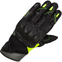 Rebelhorn Ladies Flux II Leather Gloves - Black / Grey / Flo Yellow