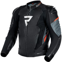 Rebelhorn Veloce Leather Jacket - Black / Fluo Red