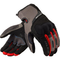 Rev'it Cavern Textile Gloves - Grey / Red