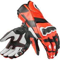 Rev'it Jerez 4 Leather Gloves - Neon Red / Black