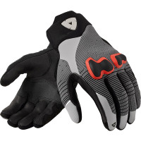 Rev'it Kinetic 2 Leather Gloves - Grey / Red