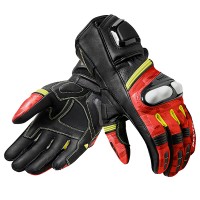 Rev'it League Leather Gloves  - Black / Red