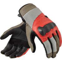 Rev'it Lewisville Textile Gloves - Sand / Red