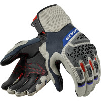 Rev'it Sand 5 Leather Gloves - Silver / Red