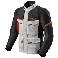 Rev'it Outback 3 Textile Jacket - Silver / Red