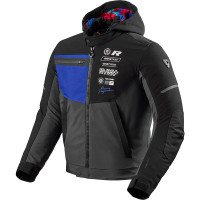 Rev'it Haste H2O Textile Jacket - Black / Blue