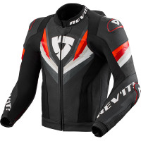 Rev'it Quantum 3 Pro Leather Jacket - Black / Red