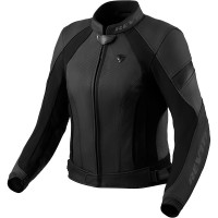 Rev'it Ladies Xena 4 Leather Jacket - Black / Anthracite