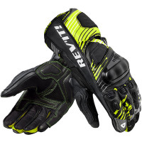 Rev'it Apex Leather Gloves - Neon Yellow / Black