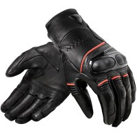 Rev'it Hyperion H2O Leather Gloves - Black / Neon Red