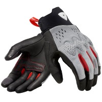 Rev'it Kinetic Leather Gloves - Light Grey / Black