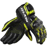 Rev'it Quantum 2 Leather Gloves - Neon Yellow / Black