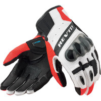 Rev'it Ritmo Leather Gloves - Black / Neon Red