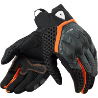 Rev'it Veloz Leather Gloves - Black / Orange