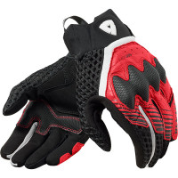 Rev'it Veloz Leather Gloves - Black / Red